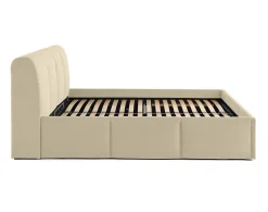 Elysia - lit coffre - 140x190 - en velours - sommier inclus - Lisa Design