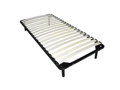 Ensemble 90 x 200 cm cadre à lattes + matelas mousse mémoire de forme ép.19cm - ORTHOMEMORY de YSMÉE