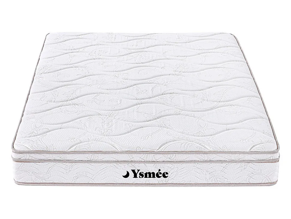 Ensemble 160 x 200 cm cadre à lattes + matelas ressorts 3 zones et mémoire de forme ép.20cm - WOLKENTANZ de YSMÉE