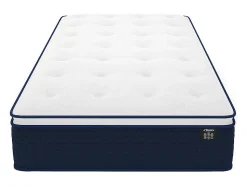 Ensemble 90 x 190 cm sommier + matelas ressorts ensachés et surmatelas intégré ép.24cm - ALTIER de YSMÉE