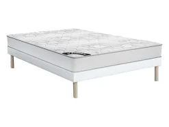 Ensemble 140 x 190 cm sommier + matelas ressorts ensachés ép.20cm - SONGE de YSMÉE
