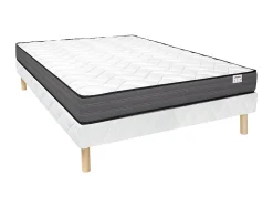 Ensemble 140 x 190 cm sommier + matelas ressorts ensachés ép.20cm - AMBRACIE de YSMÉE
