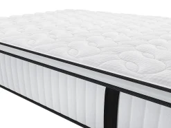 Ensemble 140 x 190 cm sommier + matelas anti-feu ressorts ensachés et surmatelas intégré ép.28 cm - DELICE de YSMÉE HÔTEL