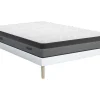 Ensemble 140 x 190 cm sommier + matelas ressorts ensachés et mémoire de forme ép.24cm - ILLUSION de YSMÉE