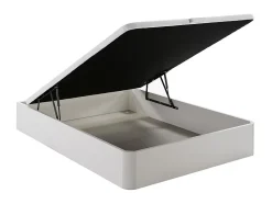 Ensemble 140 x 190 cm sommier coffre blanc + matelas ressorts ensachés et surmatelas intégré ép.29cm - CANTERBURY de YSMÉE