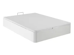 Ensemble 140 x 190 cm sommier coffre blanc + matelas ressorts ensachés et surmatelas intégré ép.29cm - CANTERBURY de YSMÉE