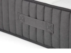 Ensemble 180 x 200 cm sommier coffre blanc + matelas hybride ressorts ensachés 7 zones et mousse haute résilience ép.26cm - AUDACE