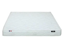 Ensemble 140 x 190 cm sommier coffre blanc + matelas mousse ép.15cm - ZEUS de YSMÉE