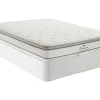 Ensemble 140 x 190 cm sommier coffre blanc + matelas ressorts ensachés 7 zones accueil TPE ép.28cm - ONEBIA de PALACIO