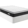 Ensemble 160 x 200 cm sommier coffre blanc + matelas hybride ressorts ensachés et mémoire de forme ép.25cm - ASTRIA Art Collection