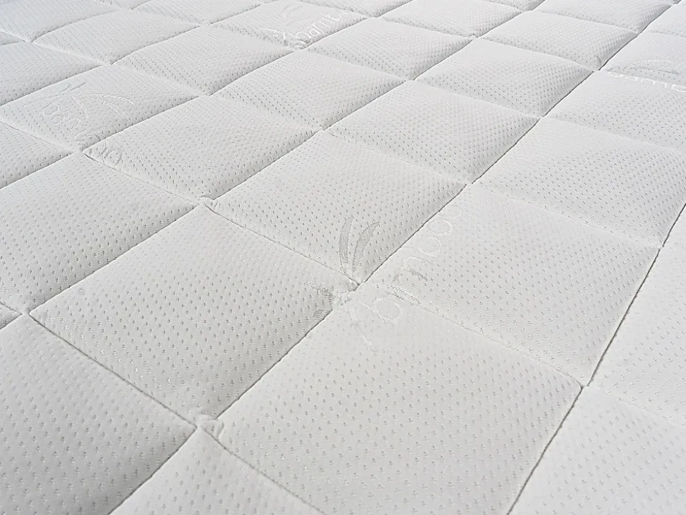 Ensemble 180 x 200 cm sommier coffre naturel clair + matelas mousse et coutil bambou ép.23cm - ADANA de NATUREA