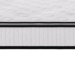 Ensemble 140 x 190 cm sommier coffre naturel clair + matelas ressorts ensachés surmatelas intégré ép.28cm - AMERICAN DREAM de