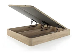 Ensemble 180 x 200 cm sommier coffre naturel clair + matelas mousse ép.30cm - SOLAK de YSMÉE