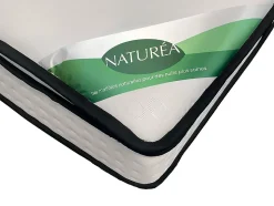 Ensemble 160 x 200 cm sommier tapissier + matelas ressorts ensachés 7 zones surmatelas intégré et coutil bambou ép.26cm - MIREZA