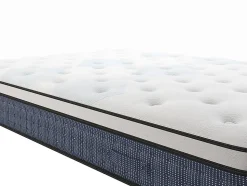 Ensemble 140 x 190 cm sommier tapissier + matelas ressorts ensachés 7 zones et accueil gel à mémoire de forme ép.23cm - VARNO de