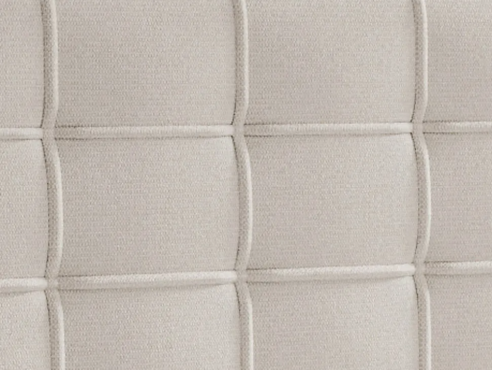 Ensemble complet boxspring tête de lit capitonnée + sommier + matelas + surmatelas - 180 x 200 cm - Tissu - Beige - INAO de YSMÉE