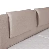 Ensemble complet boxspring tête de lit + sommiers relaxation électrique + matelas + surmatelas - 2 x 80 x 200 cm - Tissu - Beige