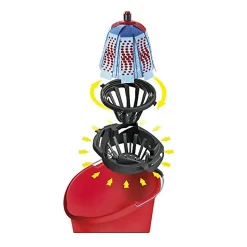 Ensemble complet de seau avec balai à franges, poignée et essoreuse torsion, capacité 10 L