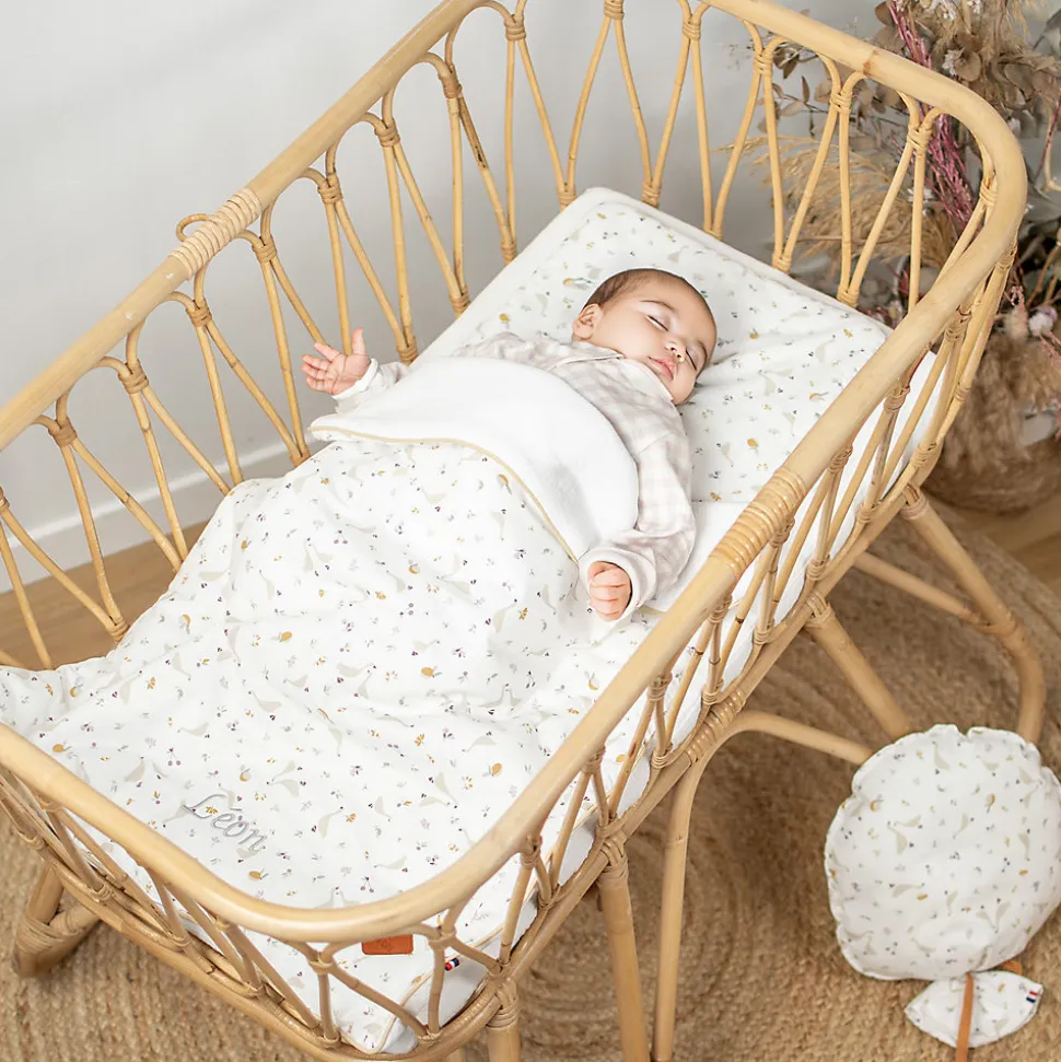 Ensemble coussin et couverture pour berceau et couffin Sidonia