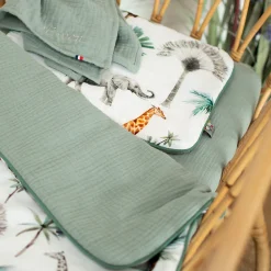 Ensemble couverture et coussin pour berceau et couffin Safari