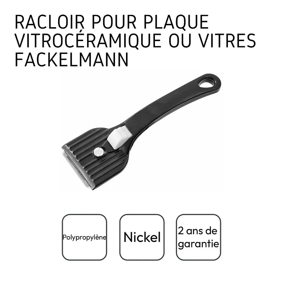 Ensemble de 2 Racloirs pour plaque vitrocéramique Fackelmann
