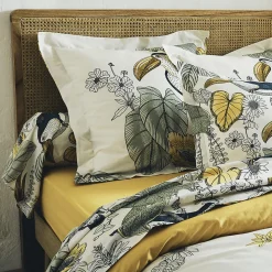 Ensemble drap plat et 2 taie Toco (280x310 cm - Kaki)