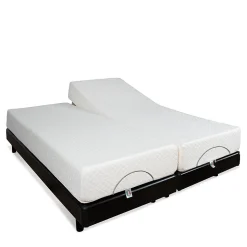 Ensemble Duo Matelas Mousse Accueil Mémoire de forme + Sommiers électriques SuperFlex 12x80x200 cm