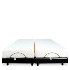 Ensemble Duo Matelas Mousse Accueil Mémoire de forme + Sommiers électriques SuperFlex 12x80x200 cm