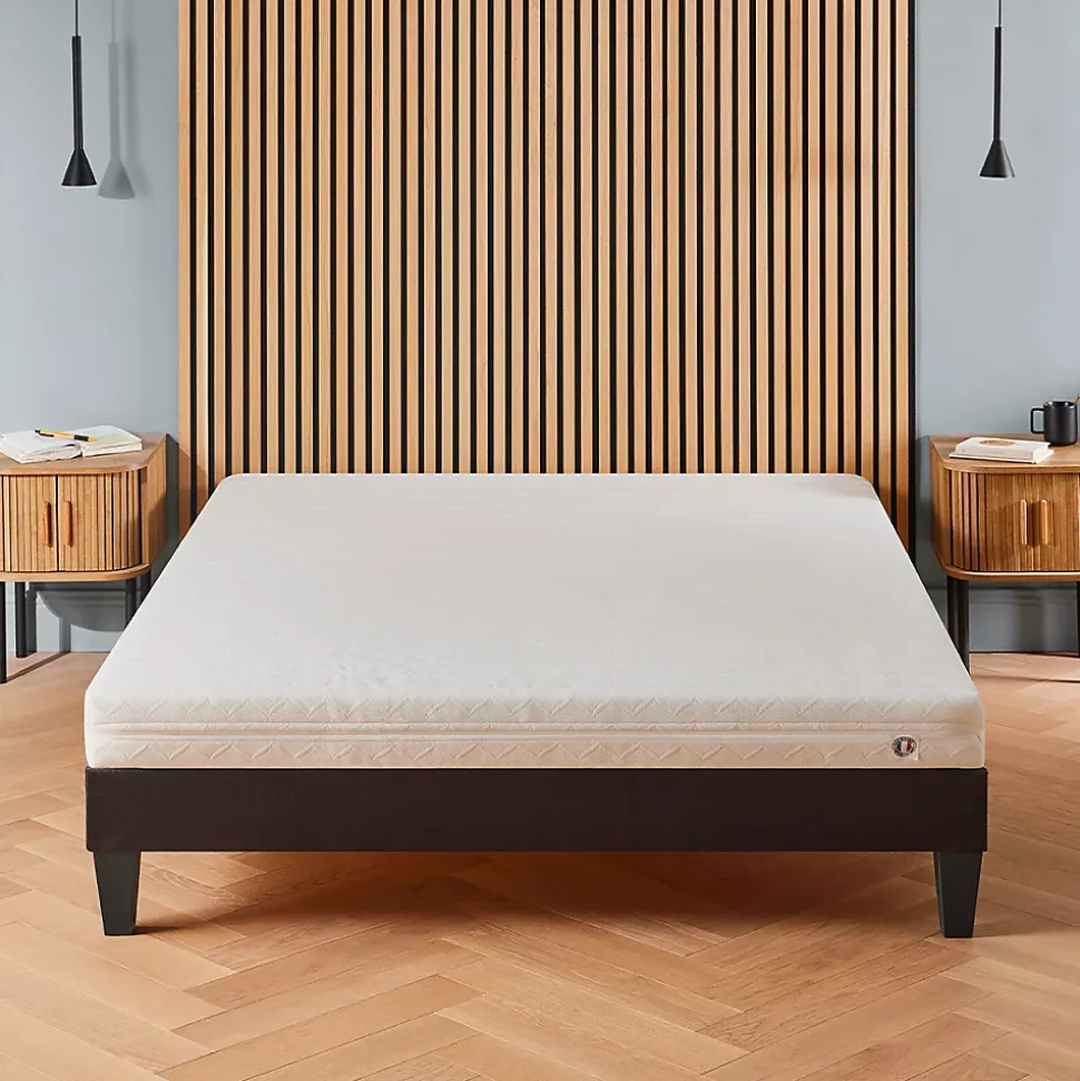 Ensemble Egio 180x200 cm Matelas Mousse + Sommier Bois