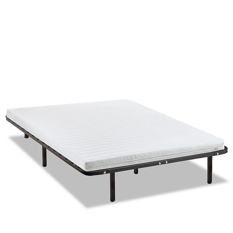 Ensemble Egio 160x200 cm Matelas Mousse + Sommier Métal