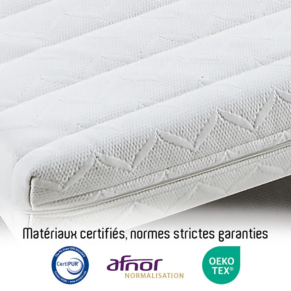 Ensemble Egio 160x200 cm Matelas Mousse + Sommier Métal