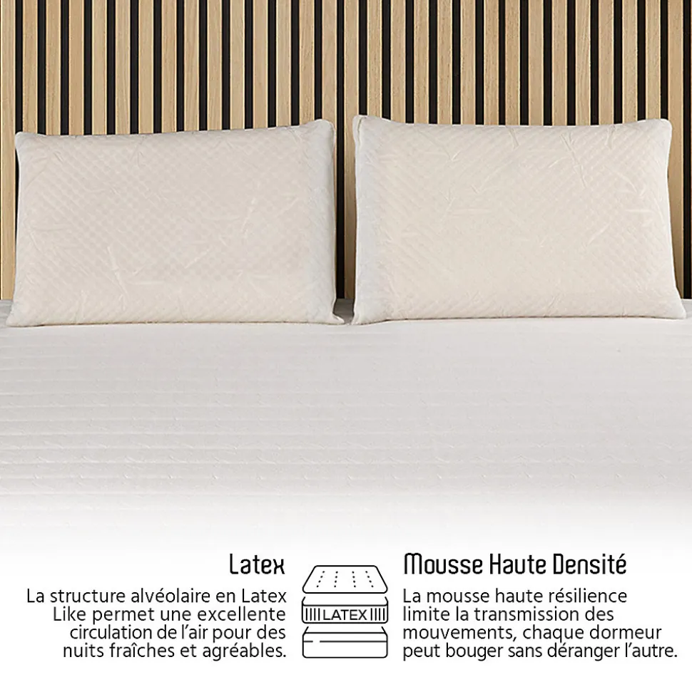 Ensemble Egio 160x200 cm Matelas Mousse + Sommier Métal