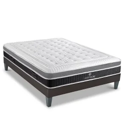 Ensemble Elégance 140x190 cm Matelas Mousse + Sommier Bois