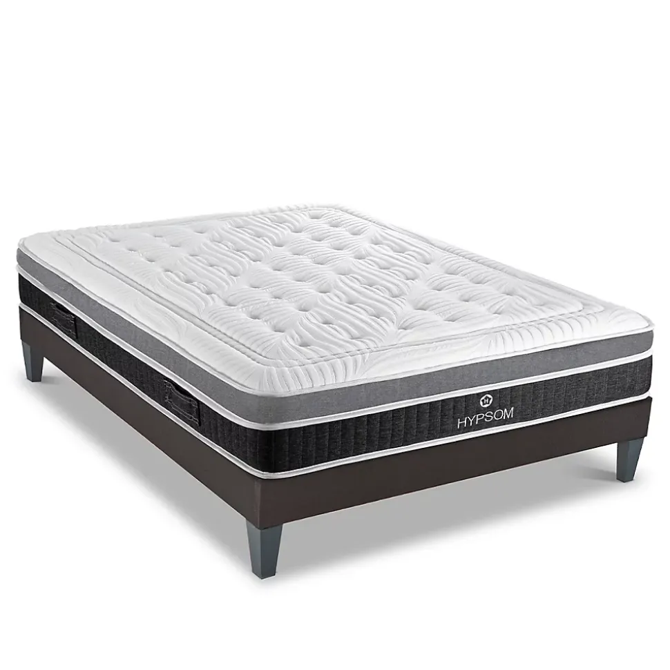 Ensemble Elégance 140x190 cm Matelas Mousse + Sommier Bois