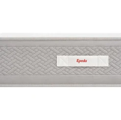 Ensemble Epeda L'INOUBLIABLE + Sommier Confort Medium + Pieds 90x200 Gris souris Ressorts
