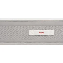 Ensemble Epeda L'ESCAPADE + Sommier Confort Medium + Pieds 140x200 Gris souris Ressorts et mousse à mémoire de forme