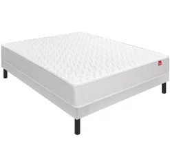 Ensemble Epeda DÉPAYSANT + Sommier Escale + Pieds 120x200 Ressorts