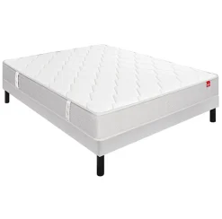 Ensemble Epeda ITINERAIRE + Sommier Escale + Pieds 90x200 Ressorts