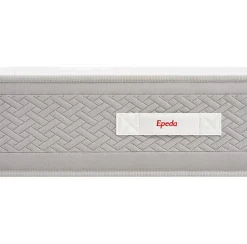 Ensemble Epeda LE MAJESTUEUX + Sommier Confort Medium + Pieds 200x200 Gris souris Ressorts