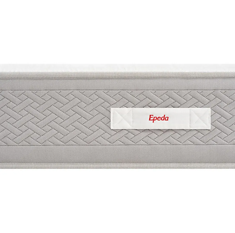 Ensemble Epeda LE MAJESTUEUX + Sommier Confort Medium + Pieds 200x200 Gris souris Ressorts