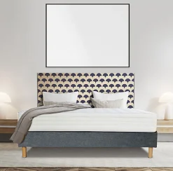 Ensemble Essenzia MORPHOZONE 180 + Sommier Tradition Graphic 13cm + Pieds 140x200 Latex