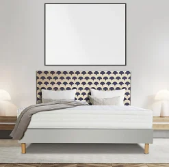 Ensemble Essenzia MORPHOZONE 180 + Sommier Tradition Graphic 13cm + Pieds 140x220 Latex