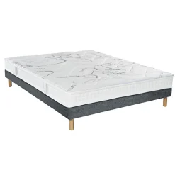 Ensemble Essenzia MORPHOZONE 200 + Sommier Tradition Graphic 13cm + Pieds 150x190 Latex