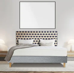 Ensemble Essenzia MORPHOZONE 210 + Sommier Tradition Graphic 13cm + Pieds 160x200 Latex