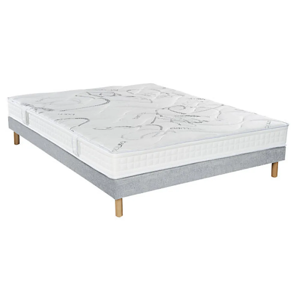 Ensemble Essenzia MORPHOZONE 200 + Sommier Tradition Graphic 13cm + Pieds 180x220 Latex