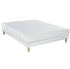 Ensemble Essenzia CHARME + Sommier Tradition + Pieds 140x200 Mousse