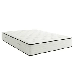 Ensemble Essenzia GRAND PALAIS 3000 + Sommier tradition Graphic 19 cm + Pieds 160x200 Beige Ressorts