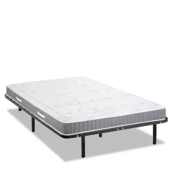 Ensemble Intuition 90x190 cm Matelas Mousse + Sommier Métal