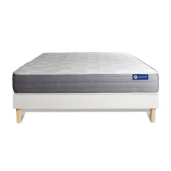 Ensemble Latex et mémoire de forme de confort Mi-ferme avec sommier kit