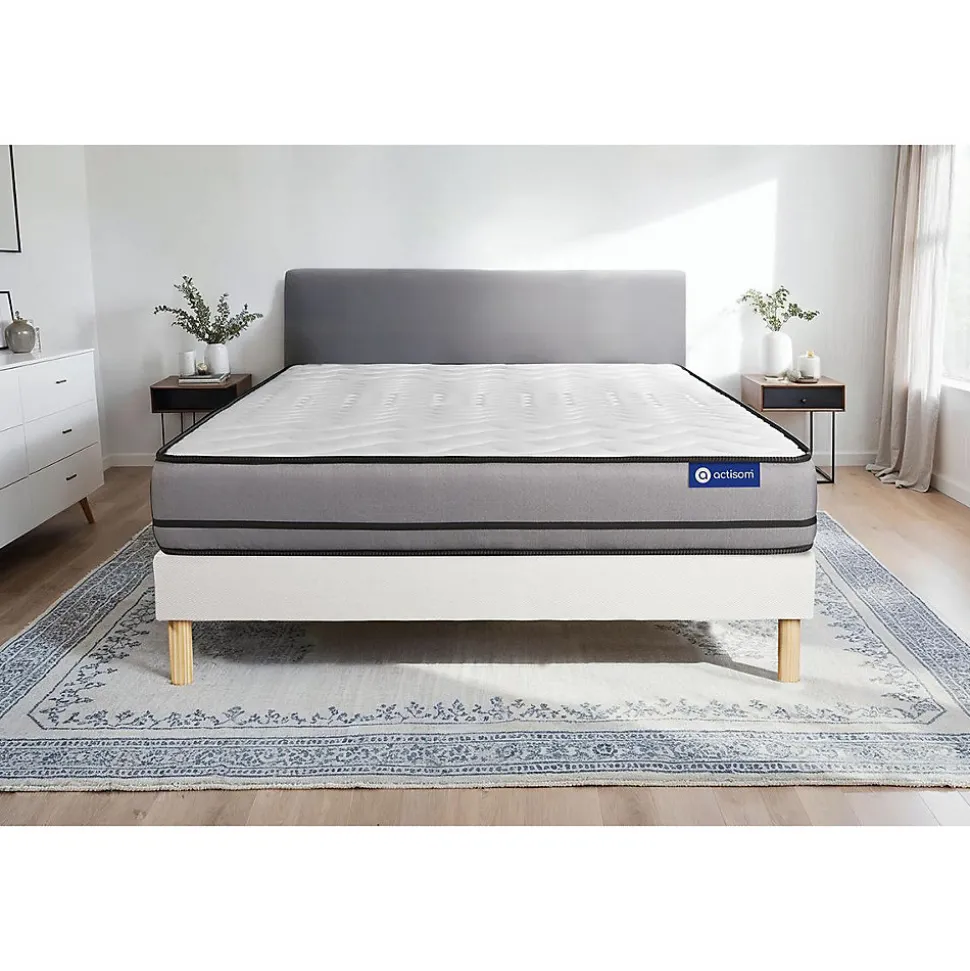 Ensemble Latex et mémoire de forme de confort Très ferme avec sommier kit